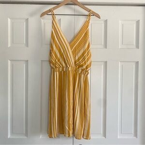 Lulu's Yellow and White Striped Mini Dress